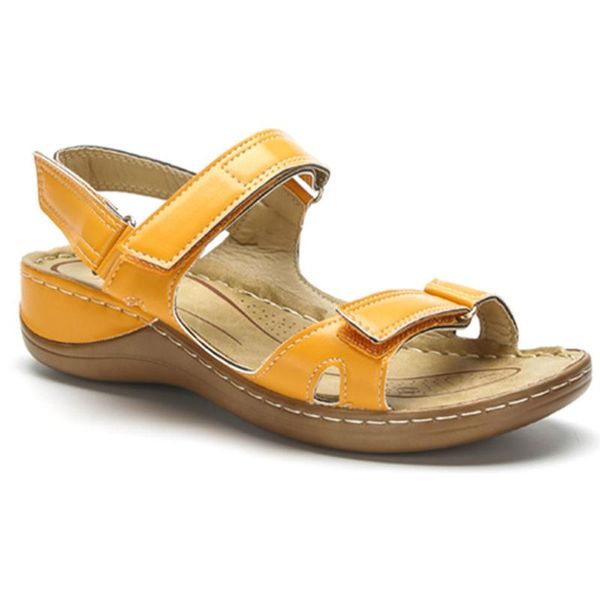 

sandals 2021 sale large size 46 open toe summer woman shoes hook&loop wedge heels comfortable women zapatos mujer, Black