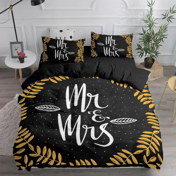 

bedding sets black lover double bed cover luxury set linen fashion duvet  king 220x240 quilt for adults bedclothes