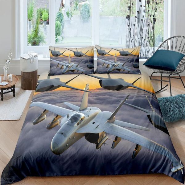 

bedding sets 3d print kids set for aircraft rocket super soft comfortable bedclothes bed luxury double single size