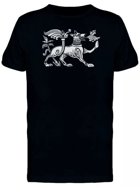 

mythical dog spit fire men's tee -image by shutterstock, White;black