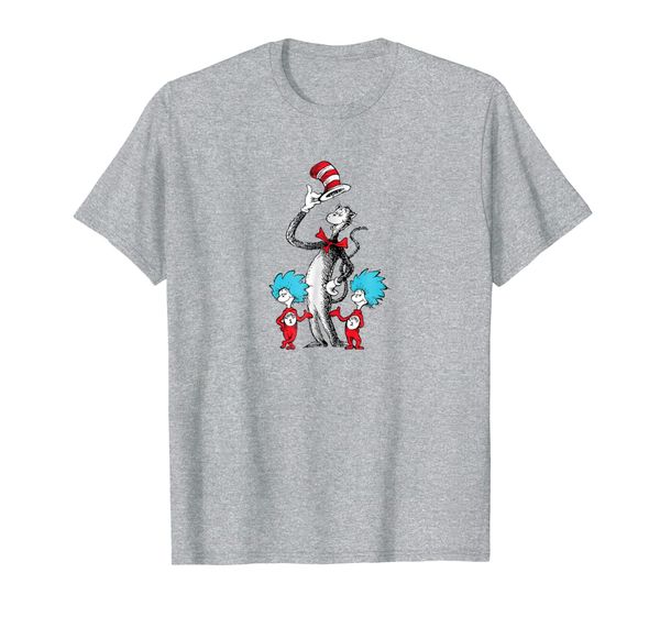 

dr. seuss the cat and things t-shirt, White;black