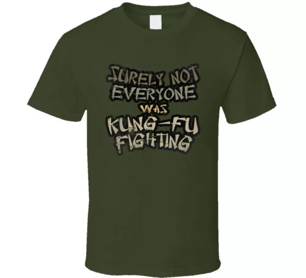 

surely not everyone was kung fu fighting funny t shirt, White;black