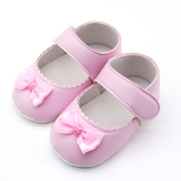 

first walkers summer autumn kids shoes infant born baby girls pure color bow prewalker soft sole single sandals breathable children