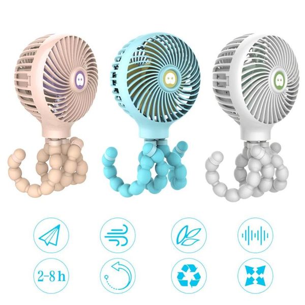 

electric fans mini portable hanging ocs shape stand adjustable handheld usb charging fan cooler for baby stroller student use