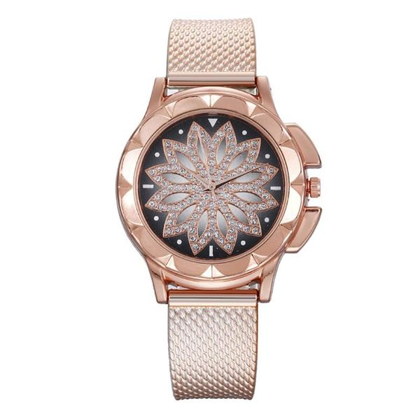 

wristwatches the latest fashion ladies steel belt watch wild lady creative gift wrist women clock women's, Slivery;brown