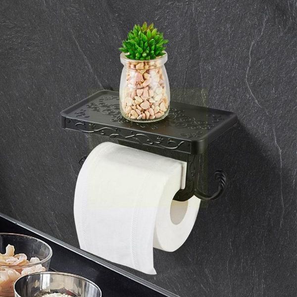 

toilet paper holders bathroom shelves antique bronze carving roll with wall rack mounted holder phone shelf c1f2