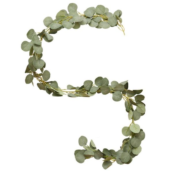 

decorative flowers & wreaths 1pc simulation eucalyptus leaf rattan wedding hanging decors party decoration