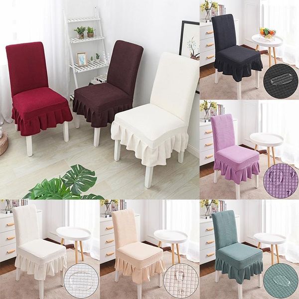 

chair seat cover universal stretch dining room banquet washable elastic slipcover skirt covers