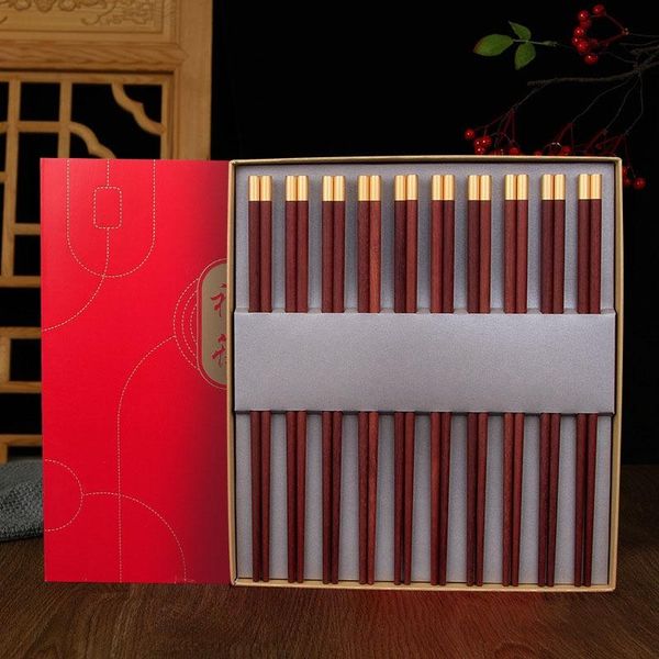 

chopsticks chinese style wooden sushi rice set tableware household non-slip high temperature kitchen accessories