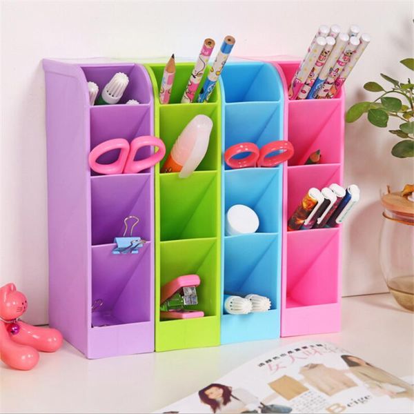 

storage boxes & bins plastic desk organizer deskoffice pen pencil holder makeup jewelry box case display stand make up