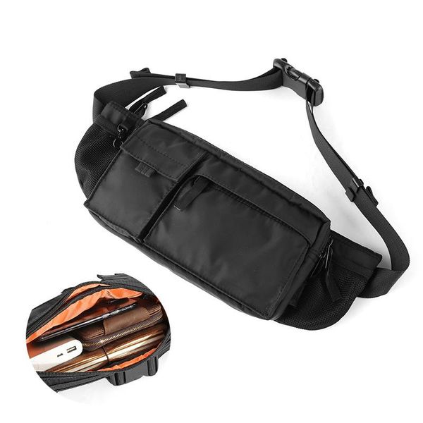 

waist bags waterproof belt chest bag crossbody oxford men casual shoulder with sports zipper multi-layer backbags pack