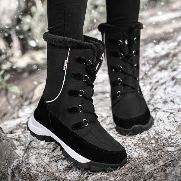 

winter plush high shoes snow boots fur one outdoor casual cotton women's rain