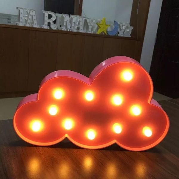 

led decorative letter lamp creative children's room luminous cloud modeling night light