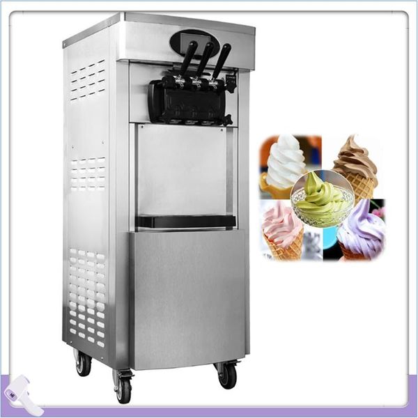 

soft ice cream machine vertical stainless steel with english operating system 2200w making