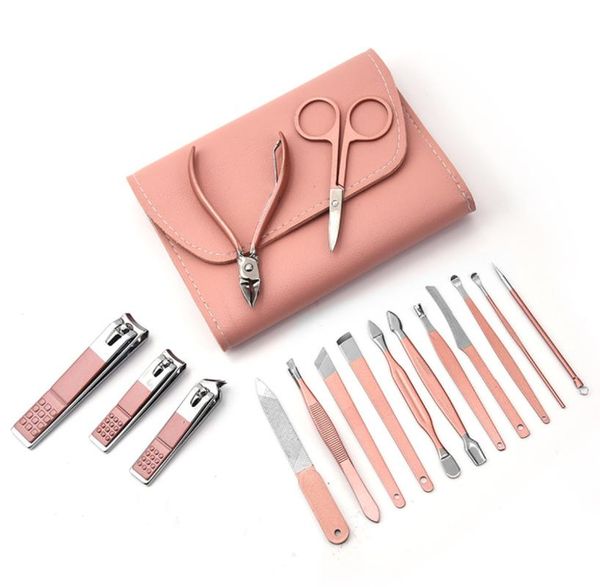 

storage boxes & bins 16-piece manicure beauty nail tool set scissors clipper