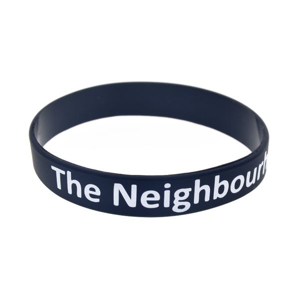 

1pc the neighbourhood silicone wristband for music fans printed logo black size