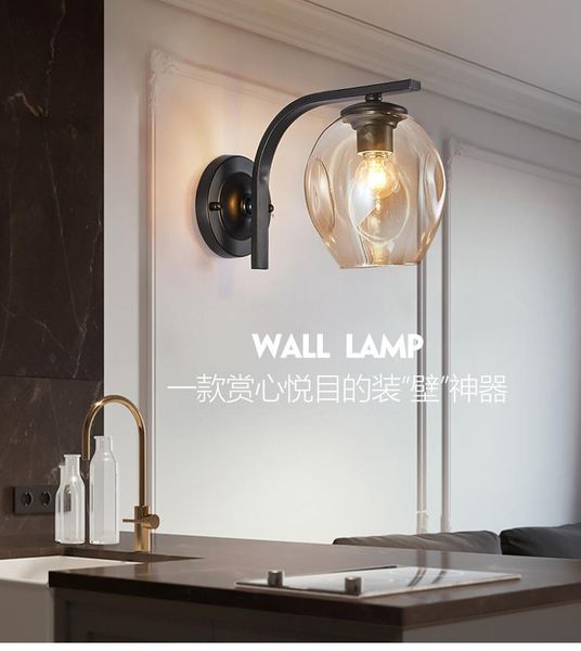 

wall lamp nordic simple super bright bedroom bedside aisle restaurant stairs living room tv background decoration led