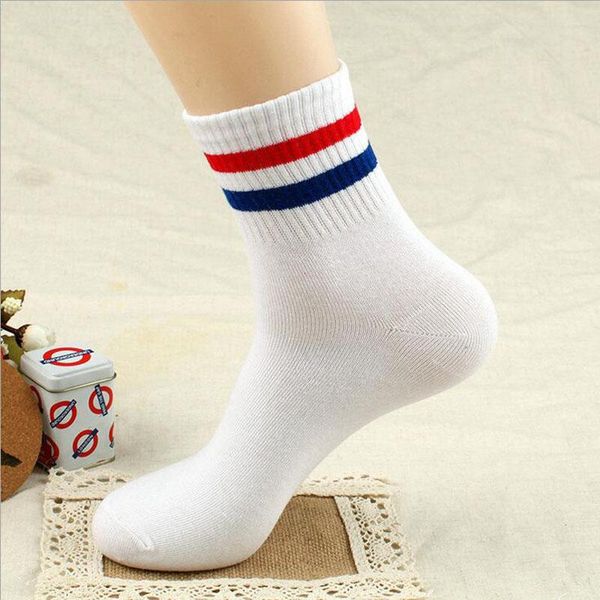

socks & hosiery 1 pairs /lot 2021 korean boutique cotton harajuku two bars college retro casual female couple women meias, Black;white