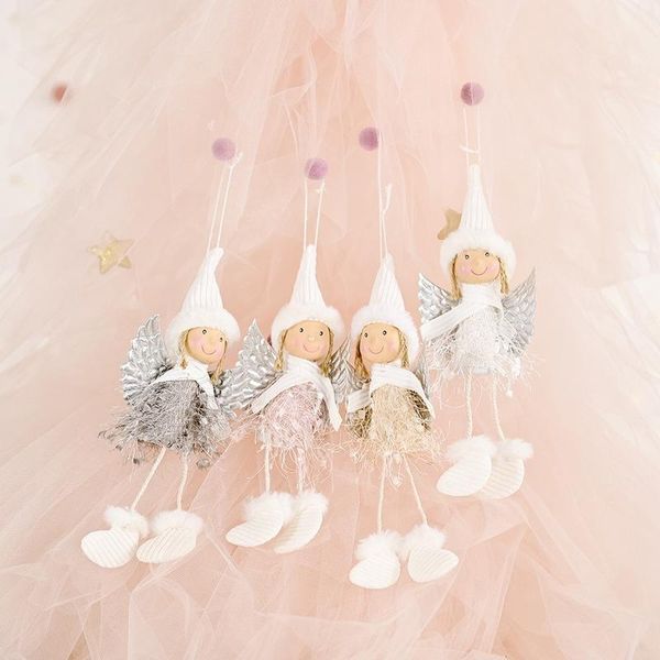 

christmas decorations 2022 creative fluffy wings girl pendant little angel