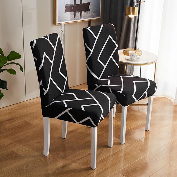 

style printed elastic chair cover stretch covers spandex removable washable dining seat home banquet restaurant