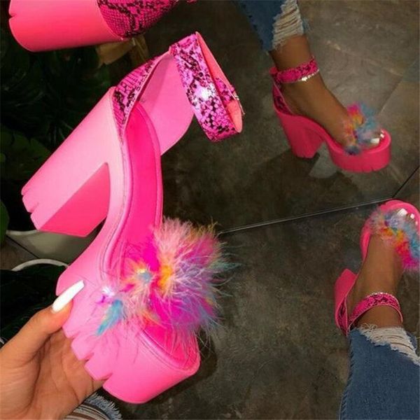 

sandals female thick-heel sandals, casual high-heel shoes, big sizes for women, summer tme1, Black