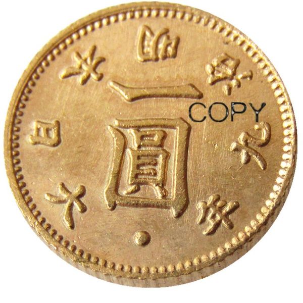 JP (01-02) Ásia Meiji 9 / 13Year 1 iene Japão banhado a ouro artesanato cópia cópia decoração de casa acessórios