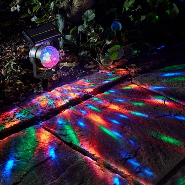 

effects solar power lamp led projector light colorful rotating outdoor garden lawn home courtyard christmas decor