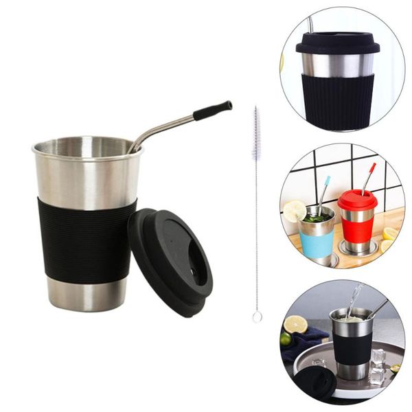 

mugs 1 set tumblers simple bear cups drinks coffee with lid