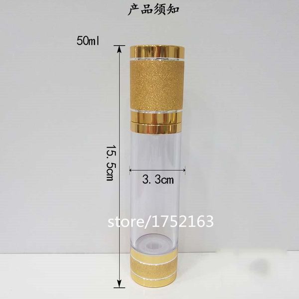 

storage bottles & jars 50ml vacuum airless acrylic lotion bottle with press pump emulsion foundation liquid cosmetic packing empty container