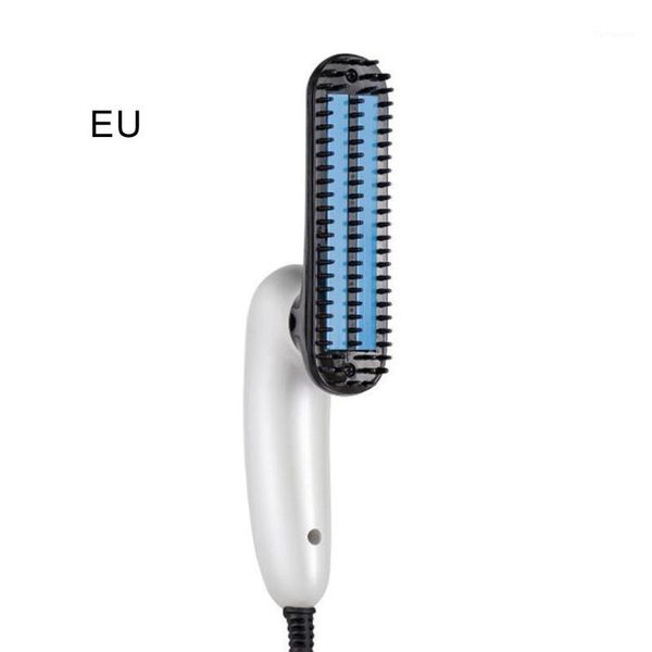 

electric beard straightener comb multifunctional hair styling anti-scald brush fast heating for men1, Silver