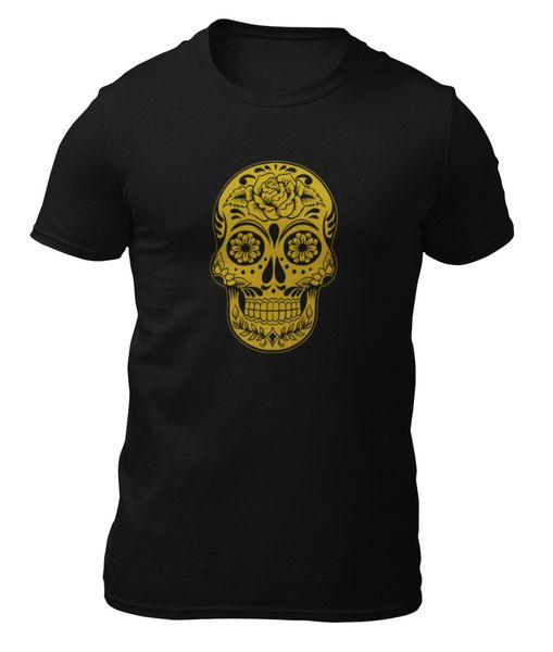 

t-shirt-skull catrina mexican-t-shirt -, White;black