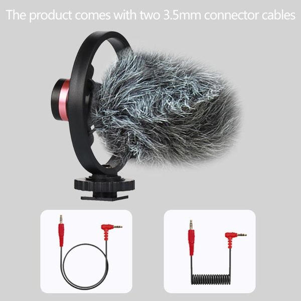 

microphones s1 vlog video record microphone portable audio interview noise reduction bracket for slr camera mobile phone