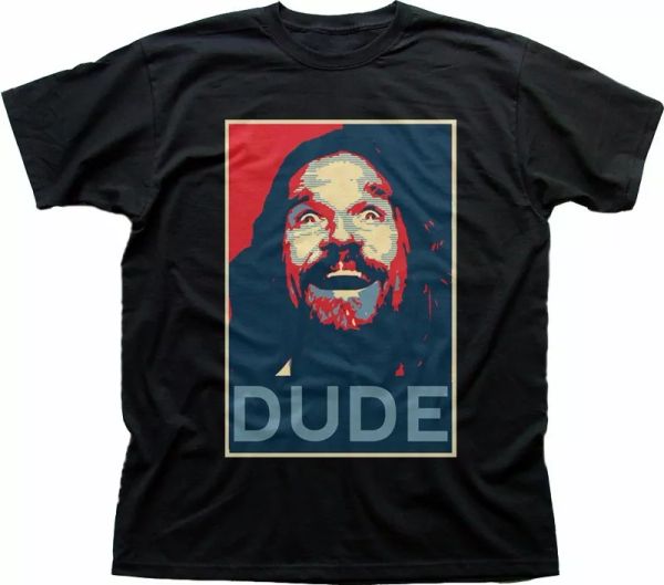 

The DUDE Big Lebowski Jeff Bridges Acid Flashback printed cotton t-shirt FN9260, White;black