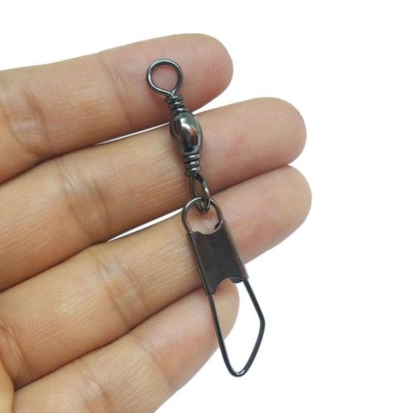 

500/1000-pieces swivel fishing snap barrel swivels with safety #20-#5/0 pesca carp hook connector hooks