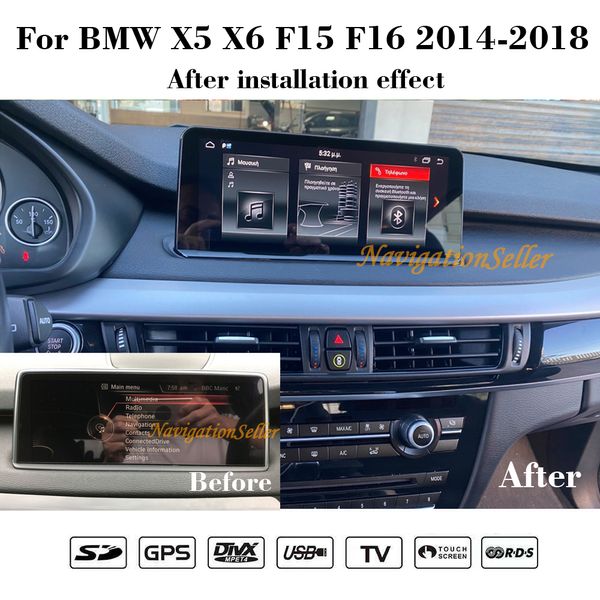 10,25 polegadas android10.0 tela de carro dvd player gps navegação para bmw x5 x6 f15 f16 nbt 2013-2018 radio estéreo multimédia