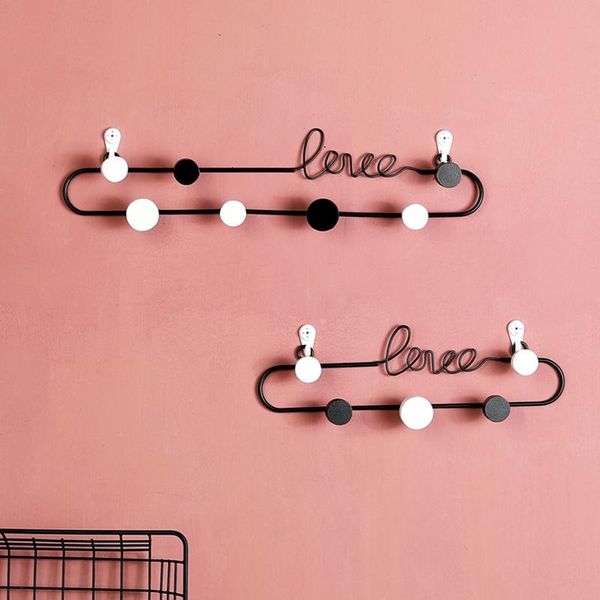 

hooks & rails iron home love letter decorative key holder wall metal decoration coat perchero tools hanger for kitchen