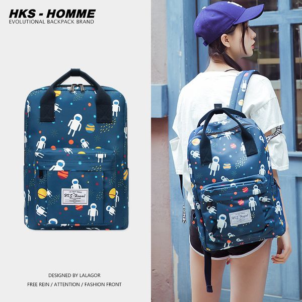 2021 frauen Rucksack Druck Frauen Schulter Tasche Mode Schule Tasche Für Teenager Mädchen Jungen Rucksäcke Reisetasche