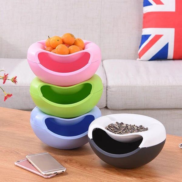 

storage bottles & jars cracking melon seeds detachable fruit box compote creative lazy man hands theater artifact food container