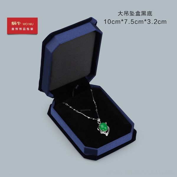 

vuPK bowknot octagonal flannel multi color large packaging boxes gift packing jewelry necklace pendant jewelry boxes pendant, Black;white
