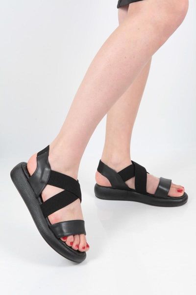 

slippers women's strappy with rubber sandals, Black