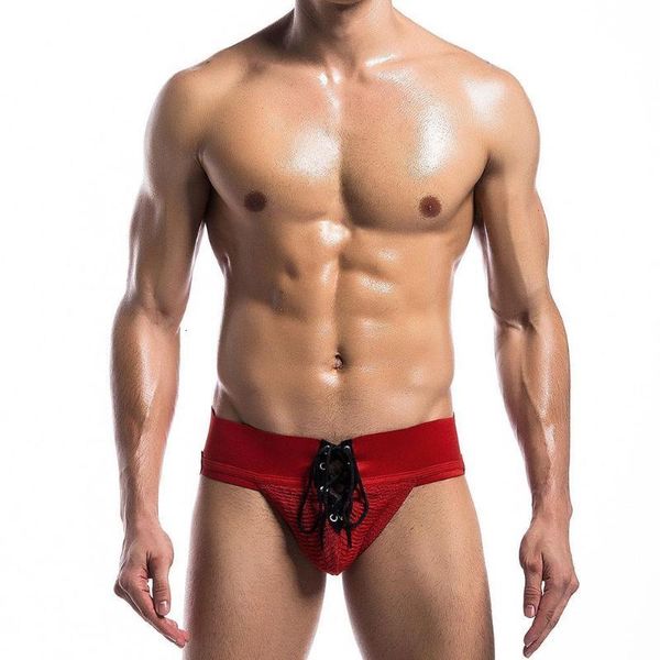 

underpants men briefs erotic low rise solid color bandage g-string elastic fitness underwear uh14, Black;white