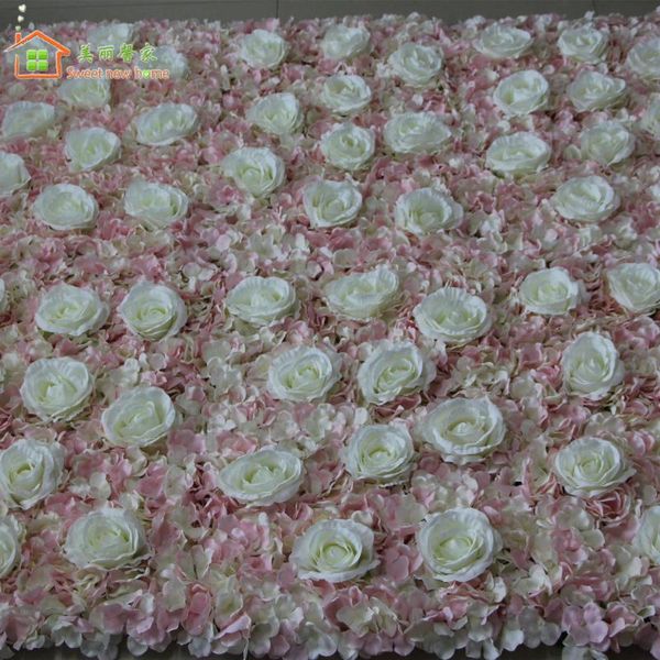 

artificial flower wall silk pink roses for wedding background lawn/pillar road lead home decorative flowers & wreaths