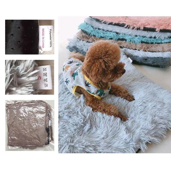 

kennels & pens soft fleece pet dog bed mat long plush winter puppy cat blanket sleeping cover mattress for small large dogs cushion house