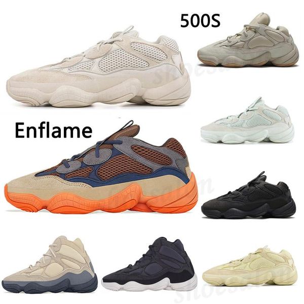 

2021 kanye 500 west mens shoes enflame 500s soft vision stone bone white utility desert rat black frosted blue super moon reflective men wom