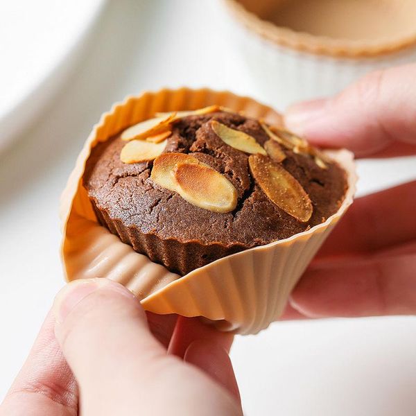 

baking moulds 6/12pcs muffin cup for kitchen round silicone diy cake mould cupcake molds high temperature resistant
