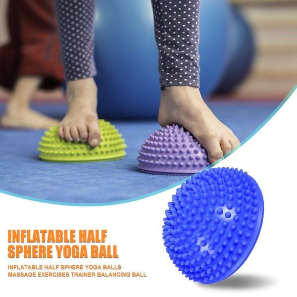 

yoga inflatable half sphere massage balls exercises trainer balancing ball gym pilates sport health fitness workout equipment