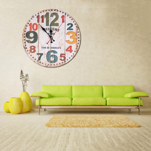 

wall clocks clock home kitchen silent scanning retro living room 30cm l0517