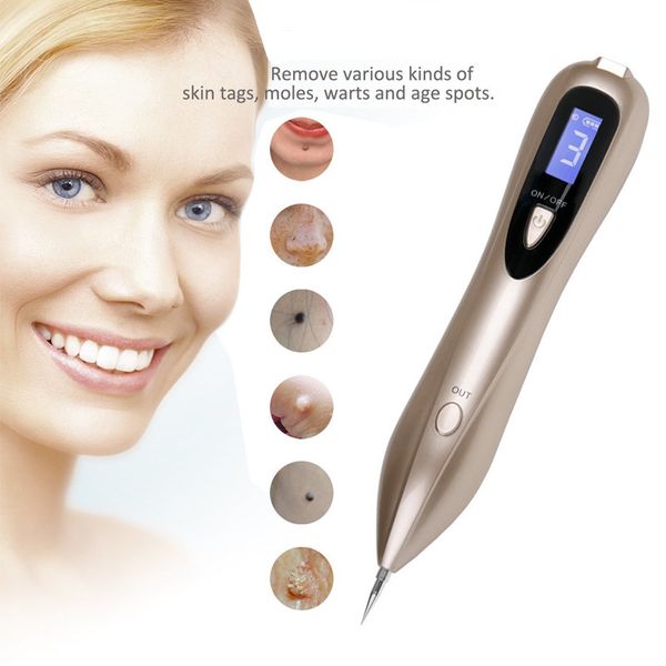 

6 level laser plasma pen mole removal dark spot remover lcd skin care point pen skin wart tag tattoo removal tool beauty care