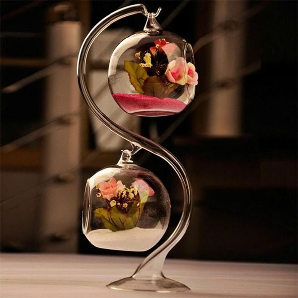 

vases glass round with 1 hole flower plant hanging vase home office wedding decor