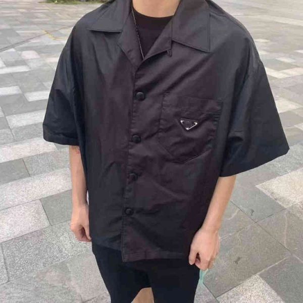 

21s spring summer inverted triangle loose casual short sleeve t-shirt for men and women black street net red, White;black